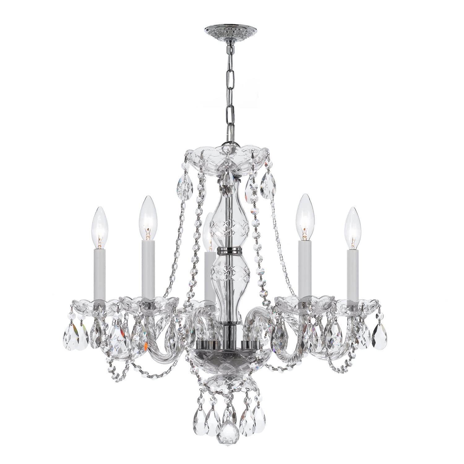 5-Light-Crystal-Polished-Chrome-Chandelier-1