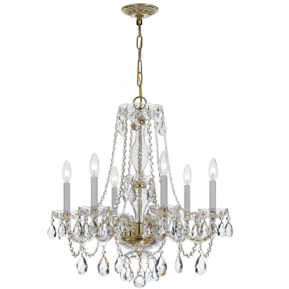 6-Light-Crystal-Polished-Brass-Chandelier-1