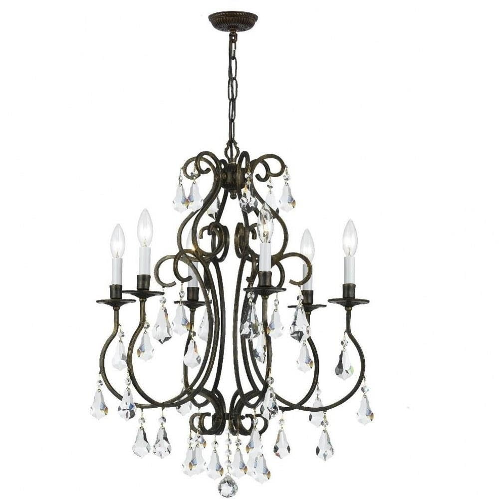 Hand-Cut-Crystal-English-Bronze-Chandelier-1